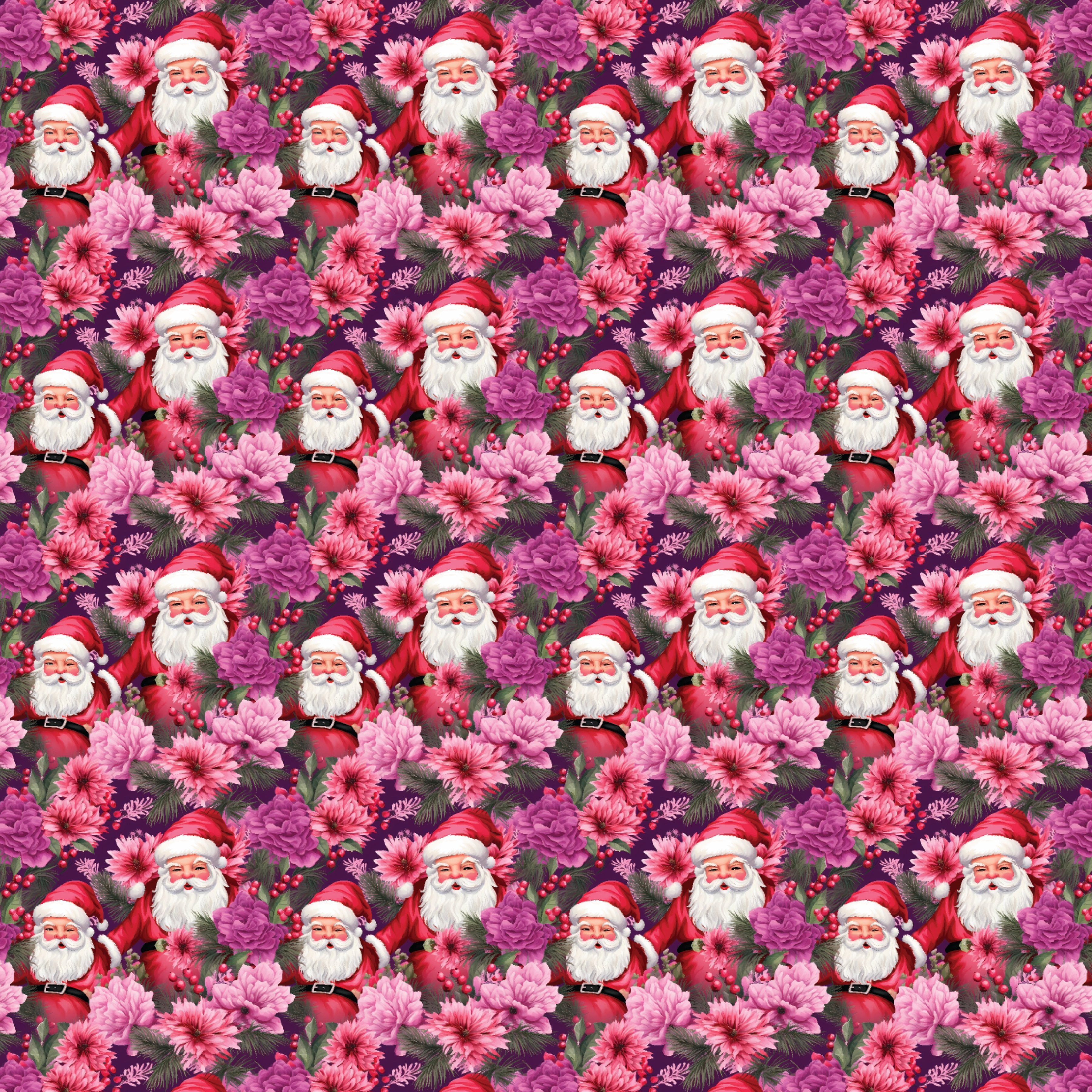 Floral Hidden Santa Pattern Acrylic Sheets - CMB Pattern Acrylic